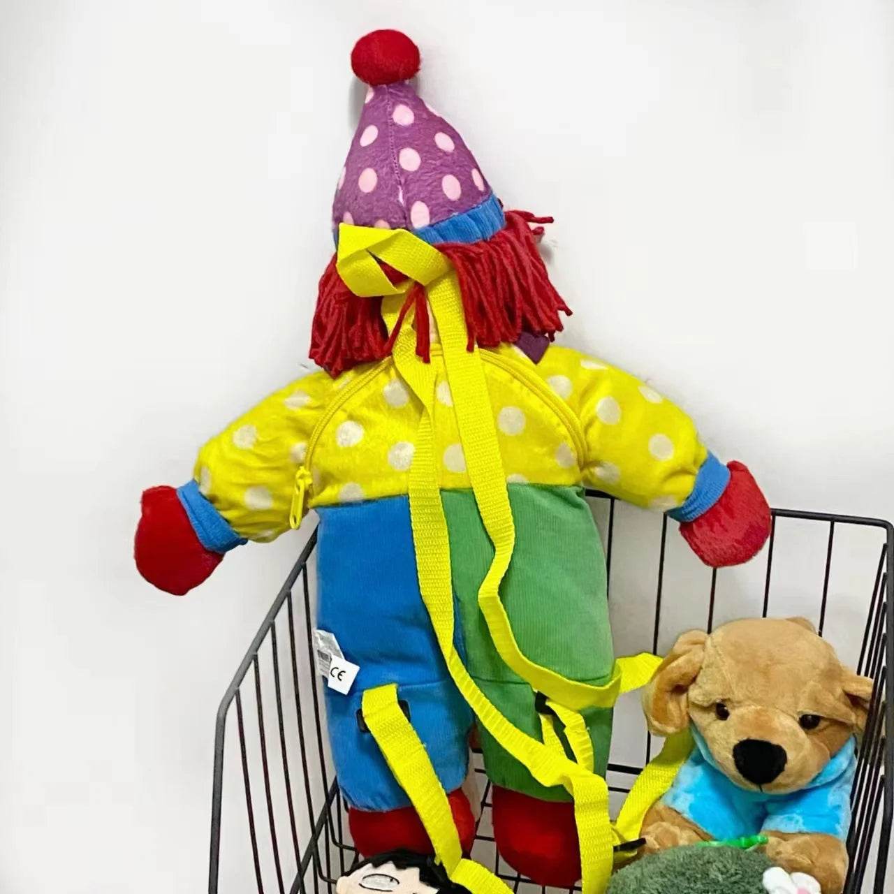 Colorful Clown Plush Backpack - 45cm Soft Toy for Kids' Fun - ToylandEU