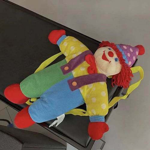 Colorful Clown Plush Backpack - 45cm Soft Toy for Kids' Fun - ToylandEU