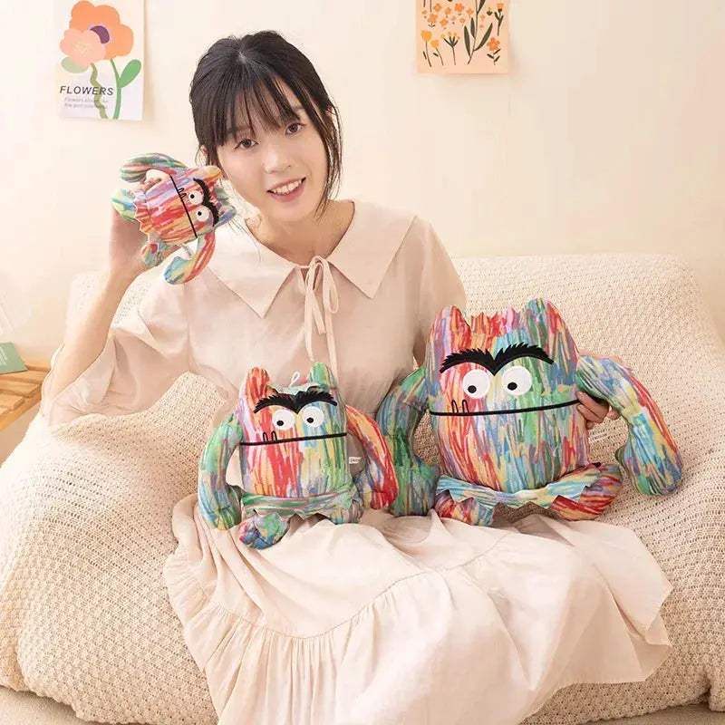 Colorful Demon Monster Plush Toy Big Mouth Pillow Gift - ToylandEU