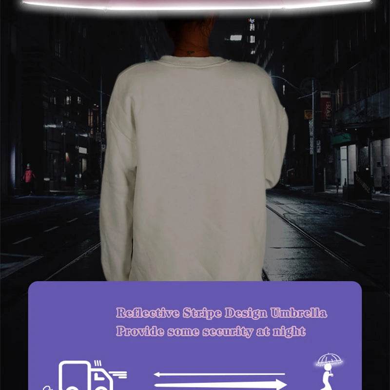 Colorful Folding Automatic Umbrella with Reflective Stripes for Children and Toddlers - ToylandEU