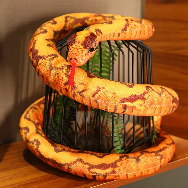 Colorful Giant Plush Snake Toy For Home Decor And Gifts - ToylandEU
