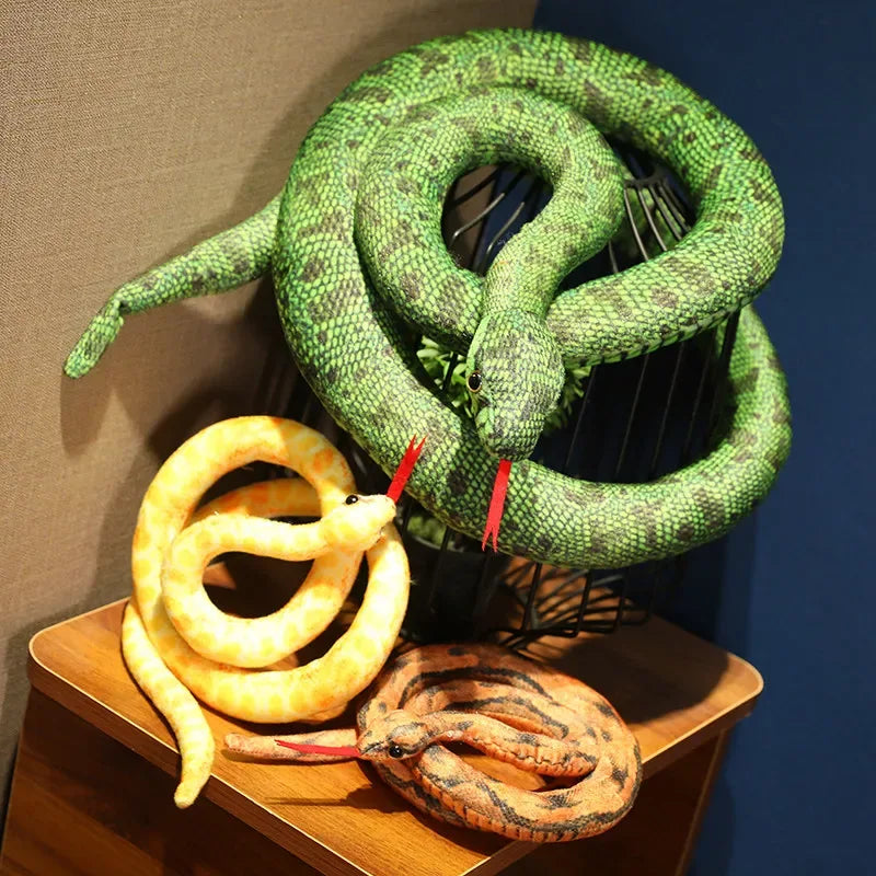 Colorful Giant Plush Snake Toy For Home Decor And Gifts - ToylandEU