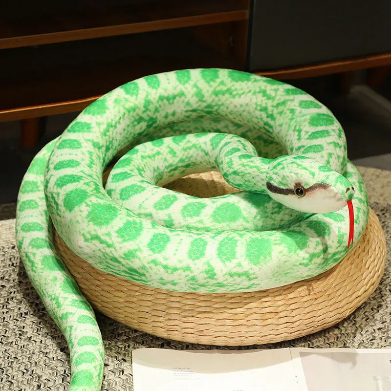 Colorful Giant Plush Snake Toy For Home Decor And Gifts - ToylandEU