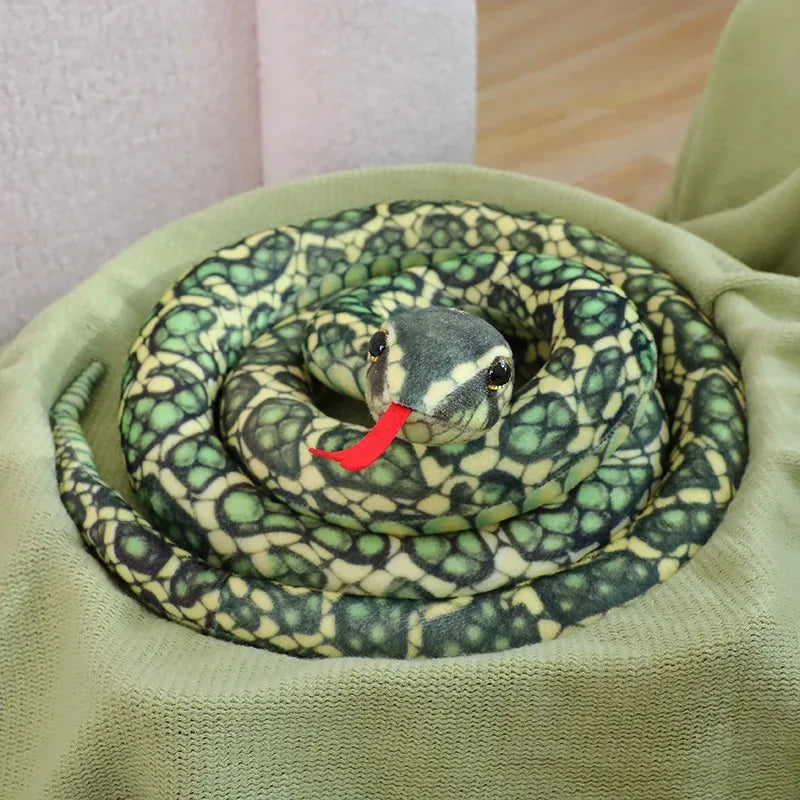 Colorful Giant Plush Snake Toy For Home Decor And Gifts - ToylandEU