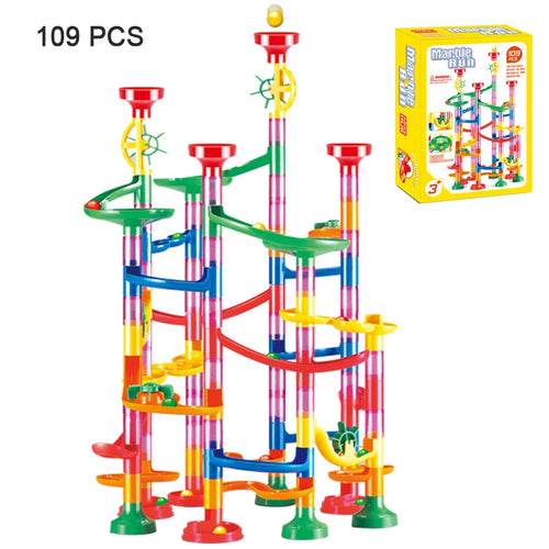 Colorful Kids Marble Race Track Building Blocks - 3D Maze Fun Set - ToylandEU