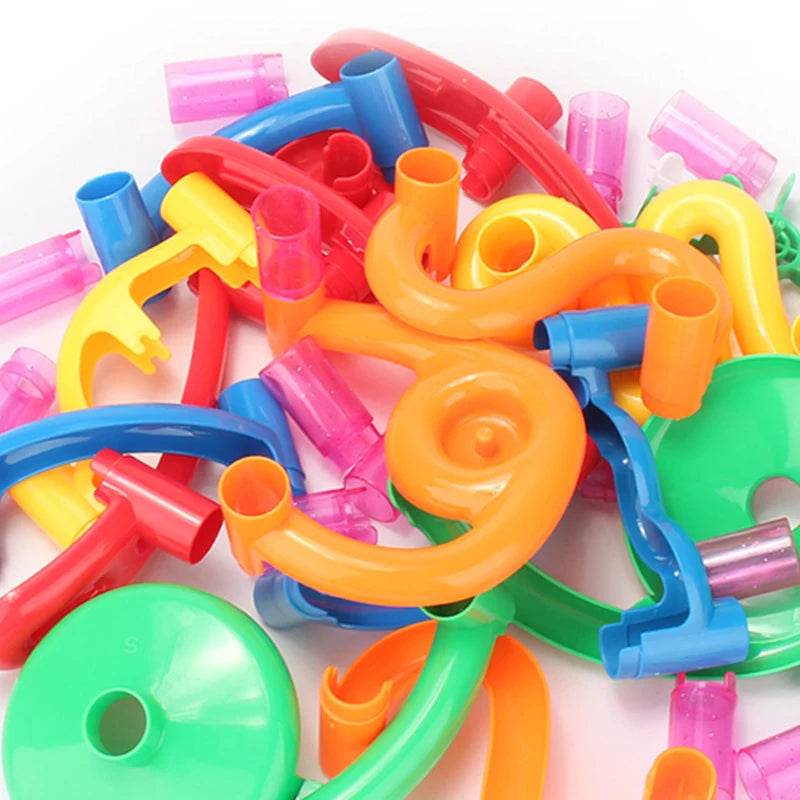 Colorful Kids Marble Race Track Building Blocks - 3D Maze Fun Set - ToylandEU
