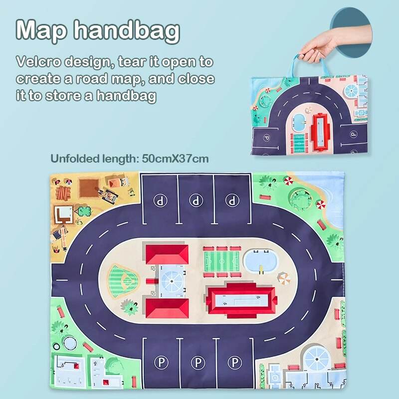 Colorful Kids Traffic Car Set with Play Mat - Educational Fun Toy - ToylandEU