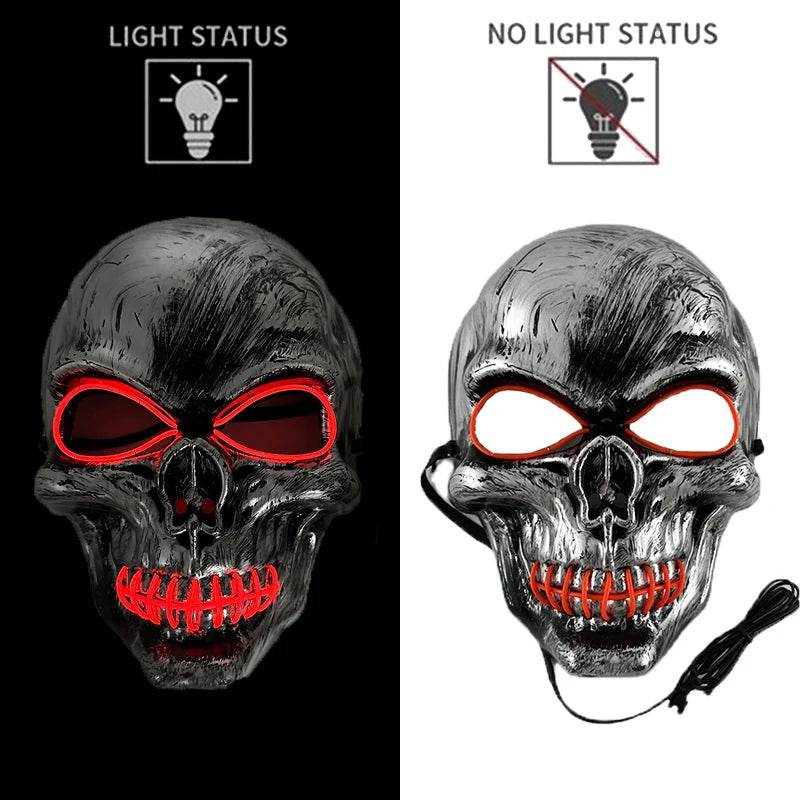 Colorful LED Purge Mask for Halloween Cosplay Glow Effect - ToylandEU