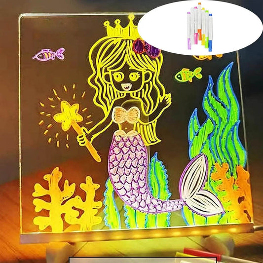 Colorful LED Writing Board USB Powered Erasable for Kids - ToylandEU