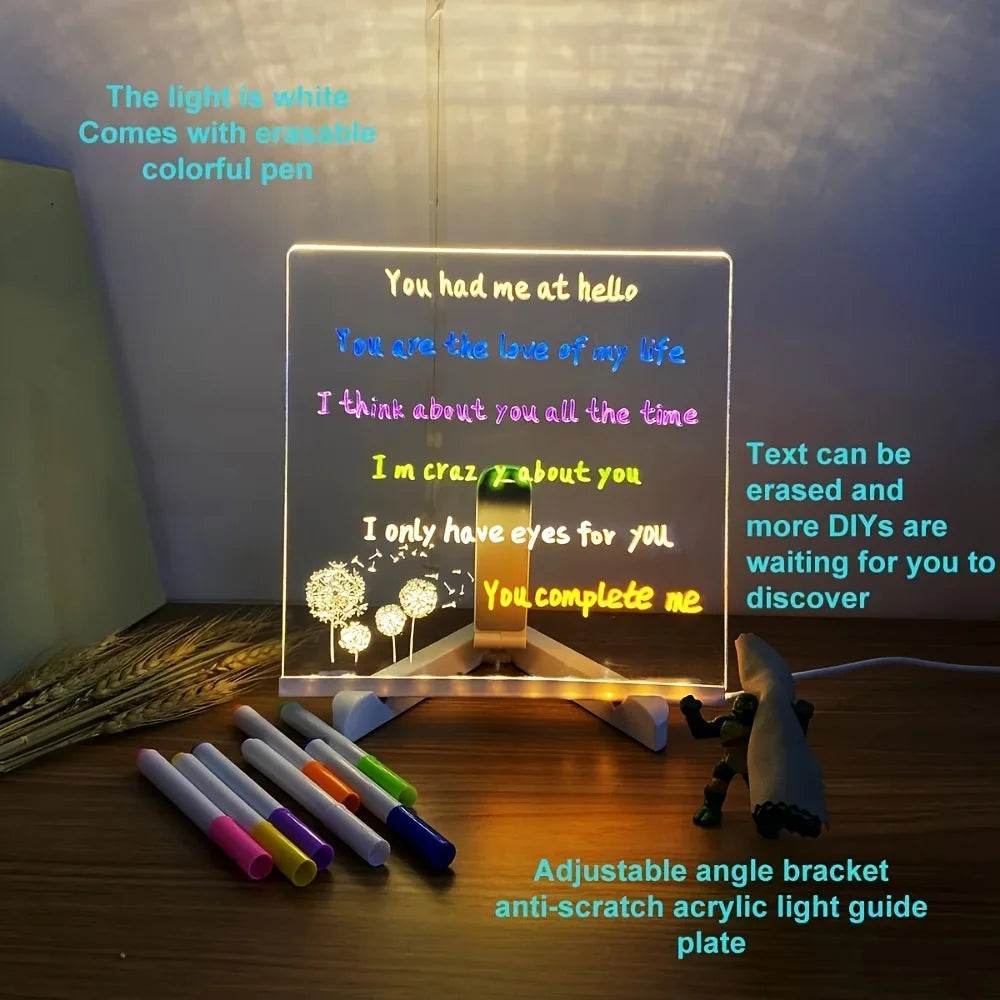 Colorful LED Writing Board USB Powered Erasable for Kids - ToylandEU