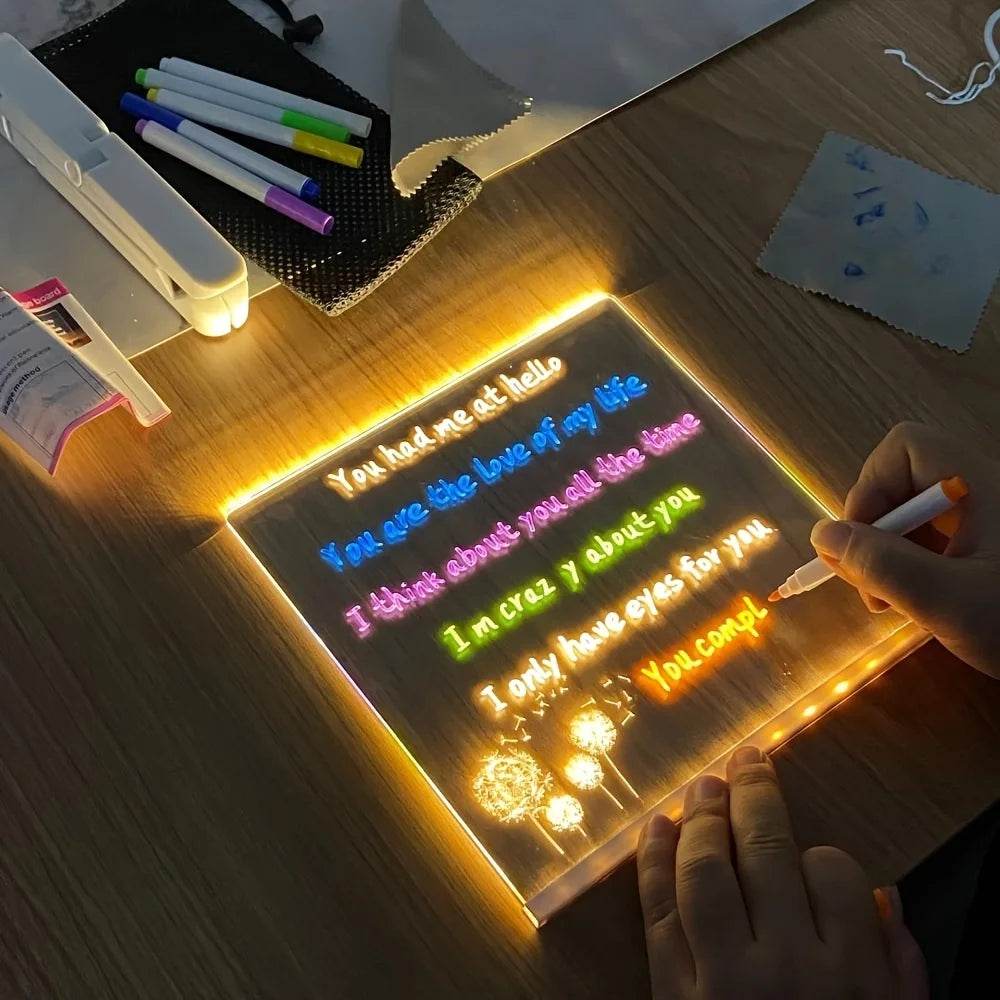 Colorful LED Writing Board USB Powered Erasable for Kids - ToylandEU