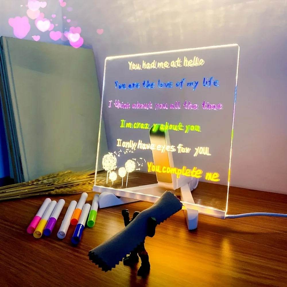 Colorful LED Writing Board USB Powered Erasable for Kids - ToylandEU
