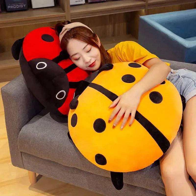Colorful Ladybug Plush Toy Cushion Soft 40 To 80 Cm - ToylandEU
