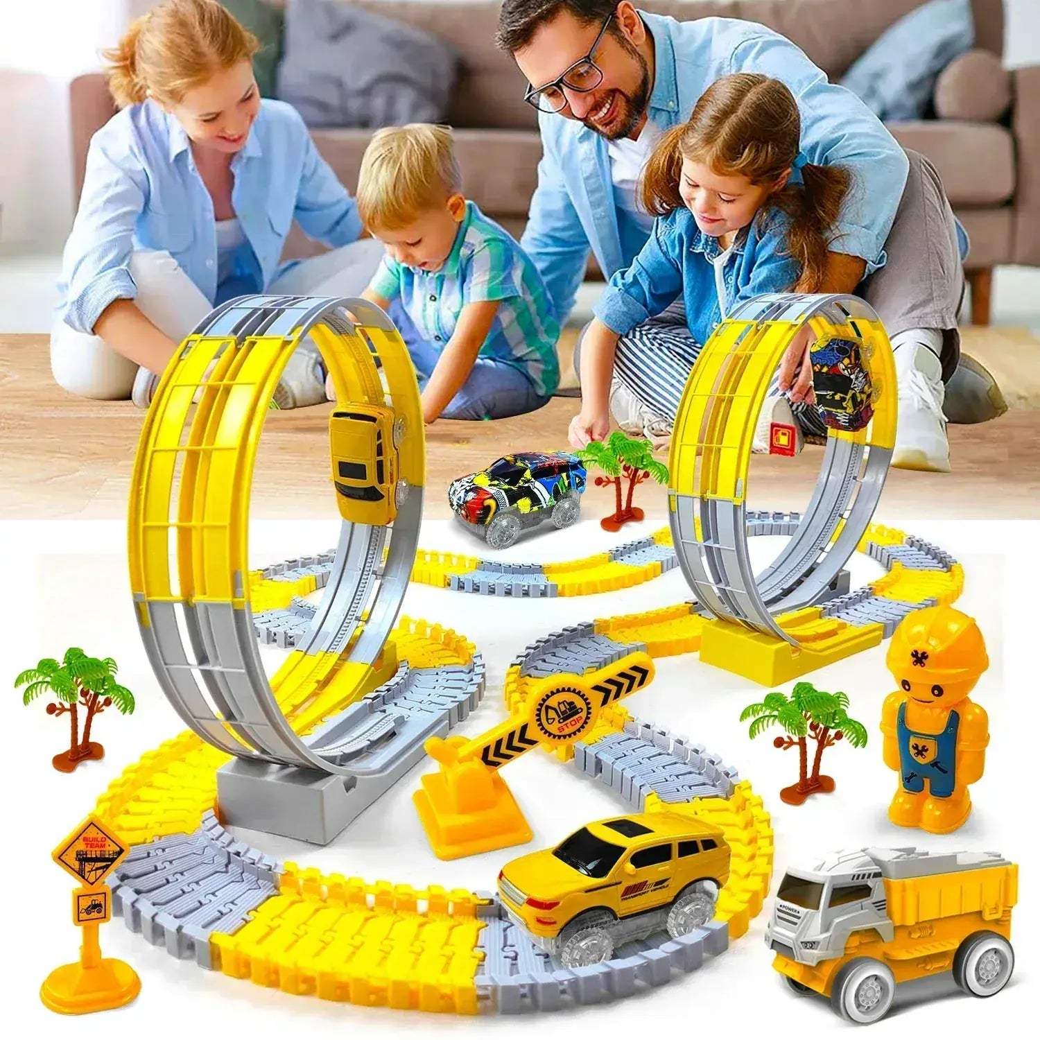 Colorful Light Up Climbing Race Track Car Toy For Kids - ToylandEU