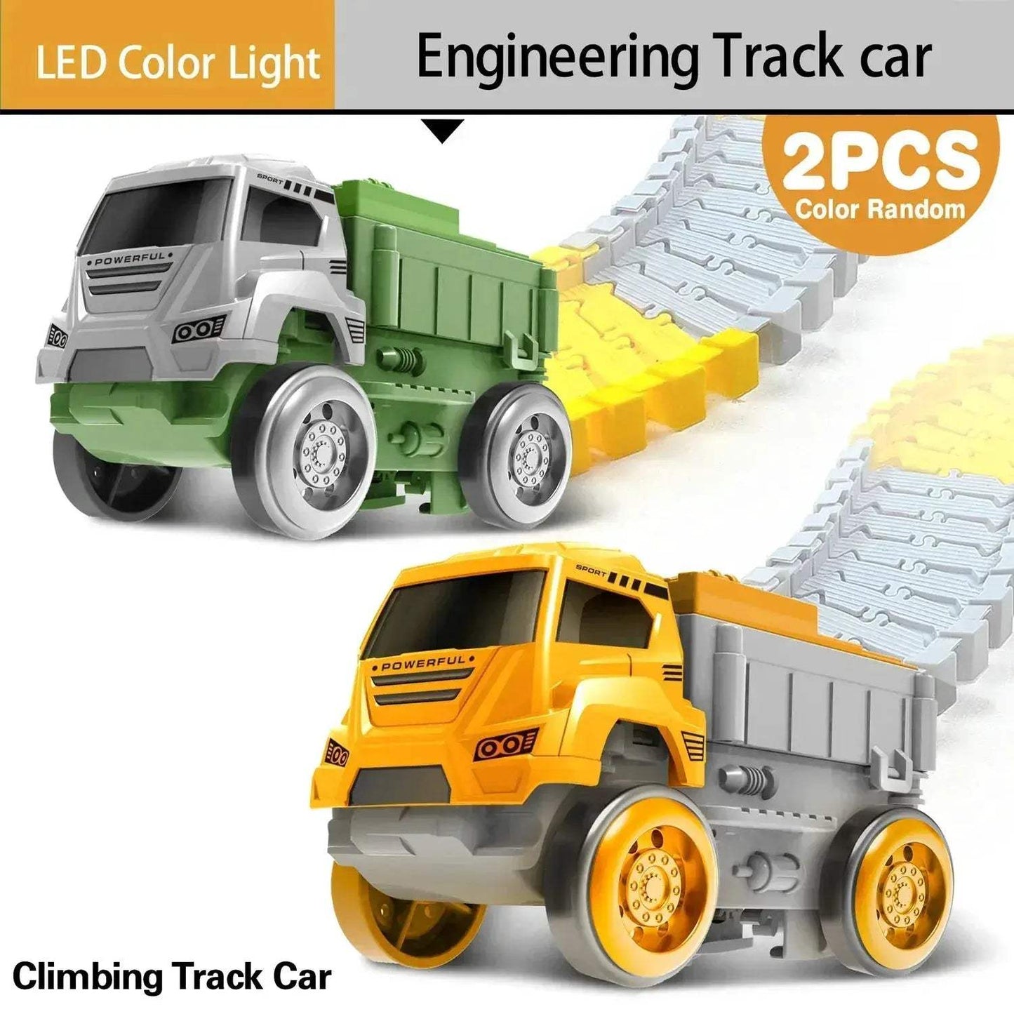 Colorful Light Up Climbing Race Track Car Toy For Kids - ToylandEU