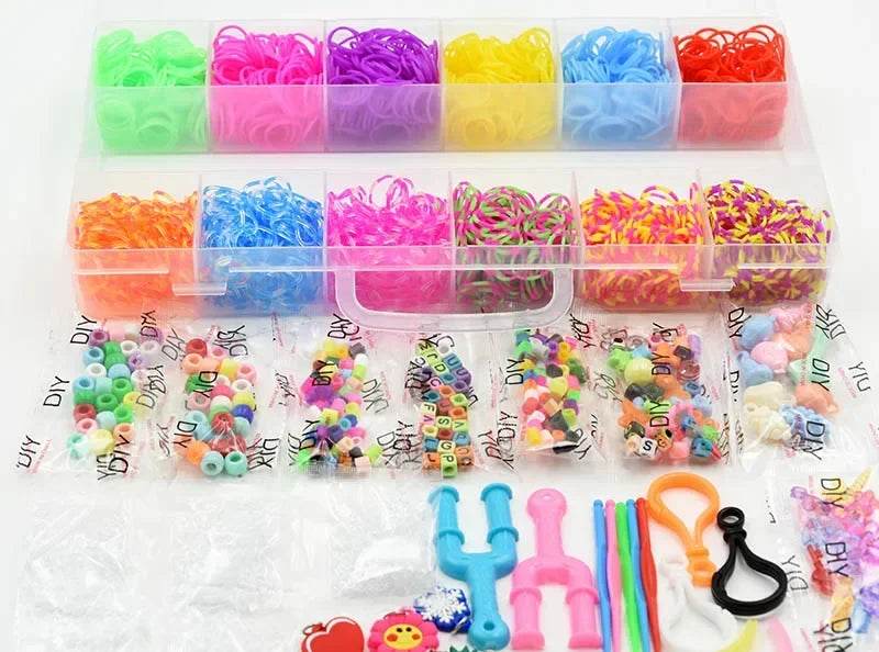 Colorful Loom Band Kit 1800 Pieces For Kids Ages 6 12 - ToylandEU