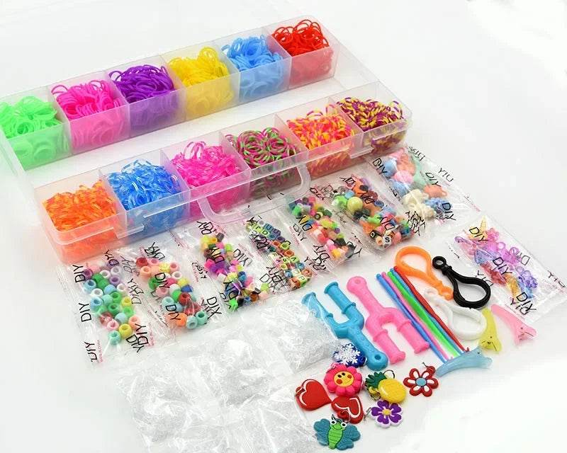 Colorful Loom Band Kit 1800 Pieces For Kids Ages 6 12 - ToylandEU