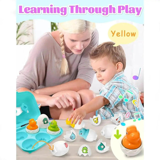  Colorful Montessori Shape Matching Eggs Puzzle - BizyKoady -  ToylandEU™