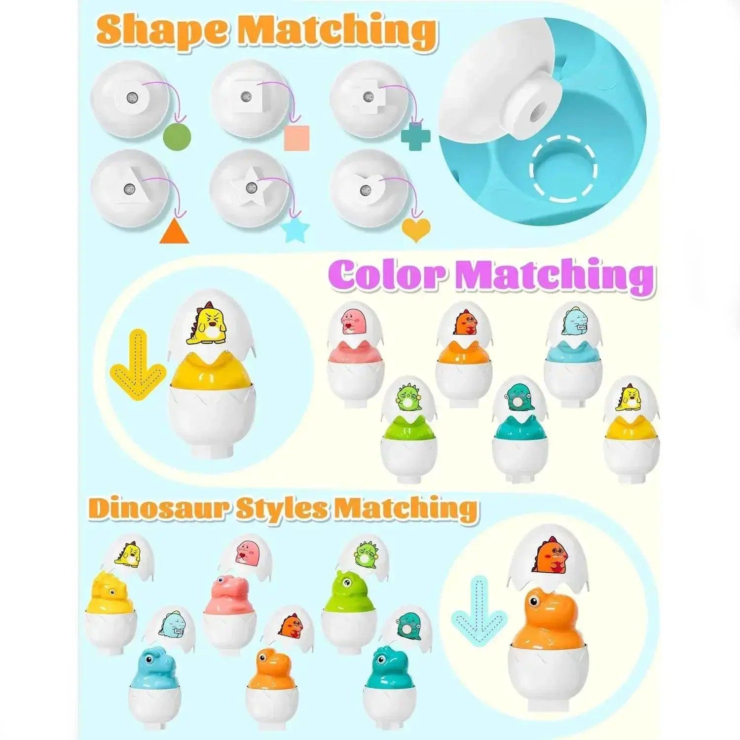  Colorful Montessori Shape Matching Eggs Puzzle - BizyKoady -  ToylandEU™