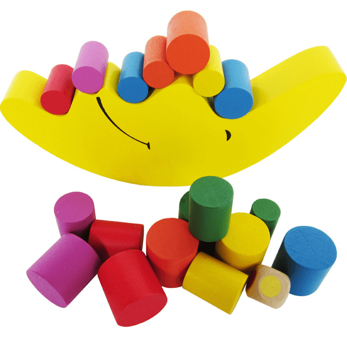 Цветна дървена играчка за баланс на луната за деца на възраст 2-4 години - Забавна семейна игра - ToylandEU