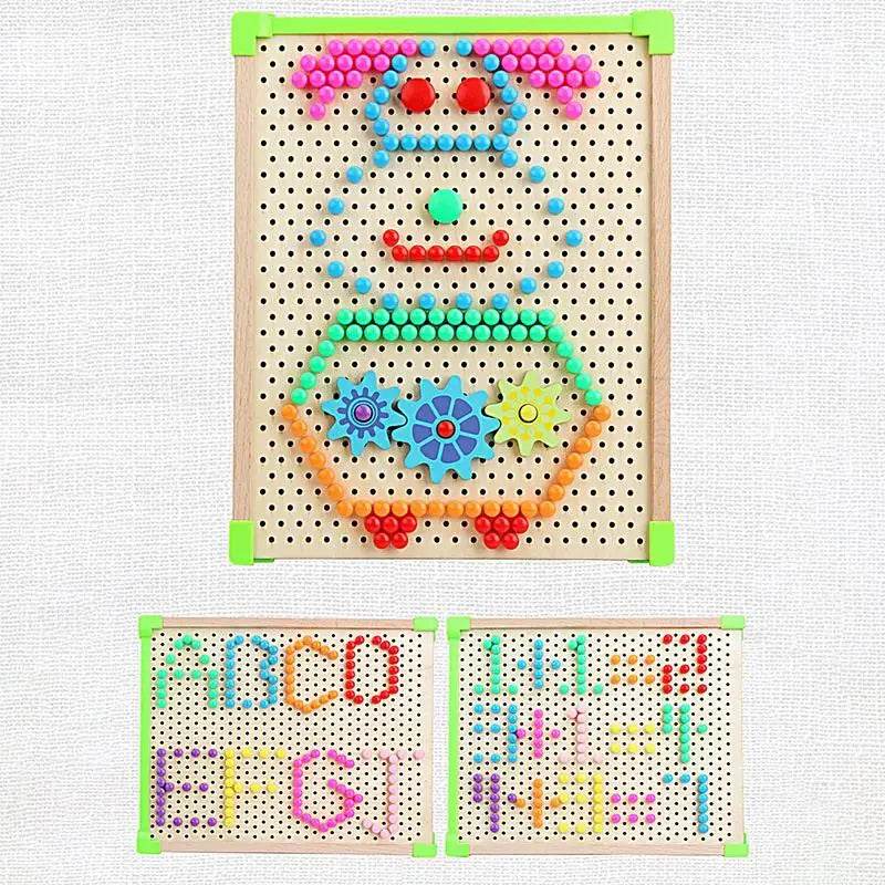 Colorful Mushroom Montessori Pegboard - Fun Learning Puzzle for Kids - ToylandEU