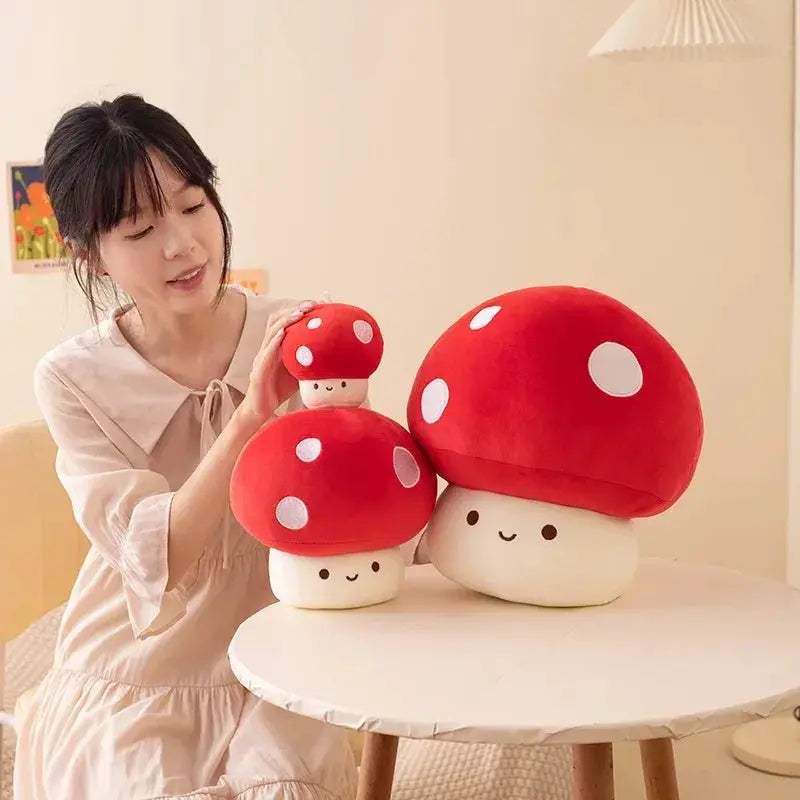 Colorful Mushroom Plush Toy Cushion Soft Gift For All Ages - ToylandEU