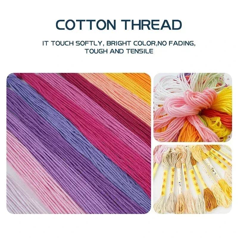 Colorful Parrot Cross Stitch DIY Kit – 14CT, 16CT, 11CT White Aida Fabric with Printed Patterns, Needle & Thread Included - ToylandEU