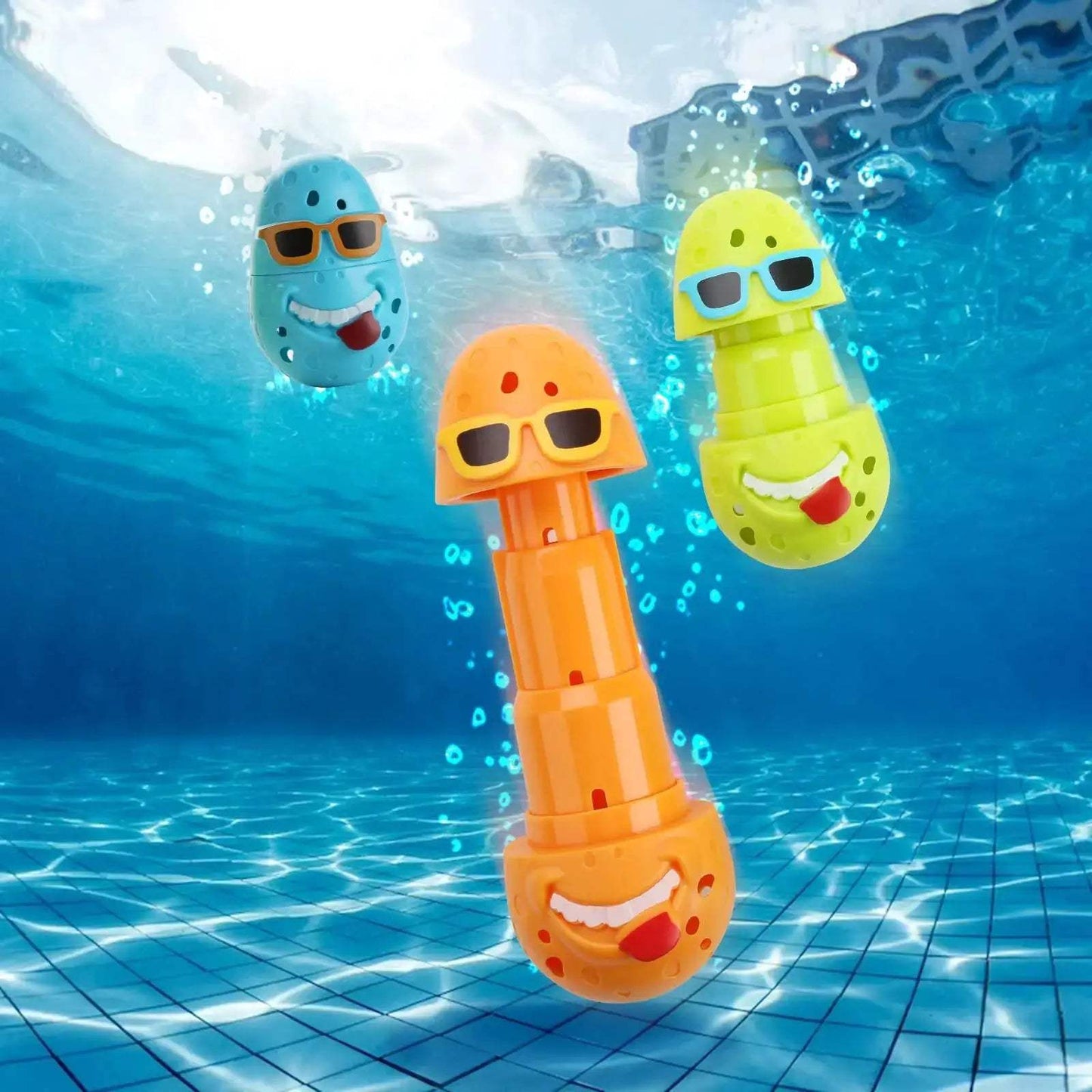  Pool Diving Toys Colorful 3 Pack Egg Clown Sticks -  ToylandEU™