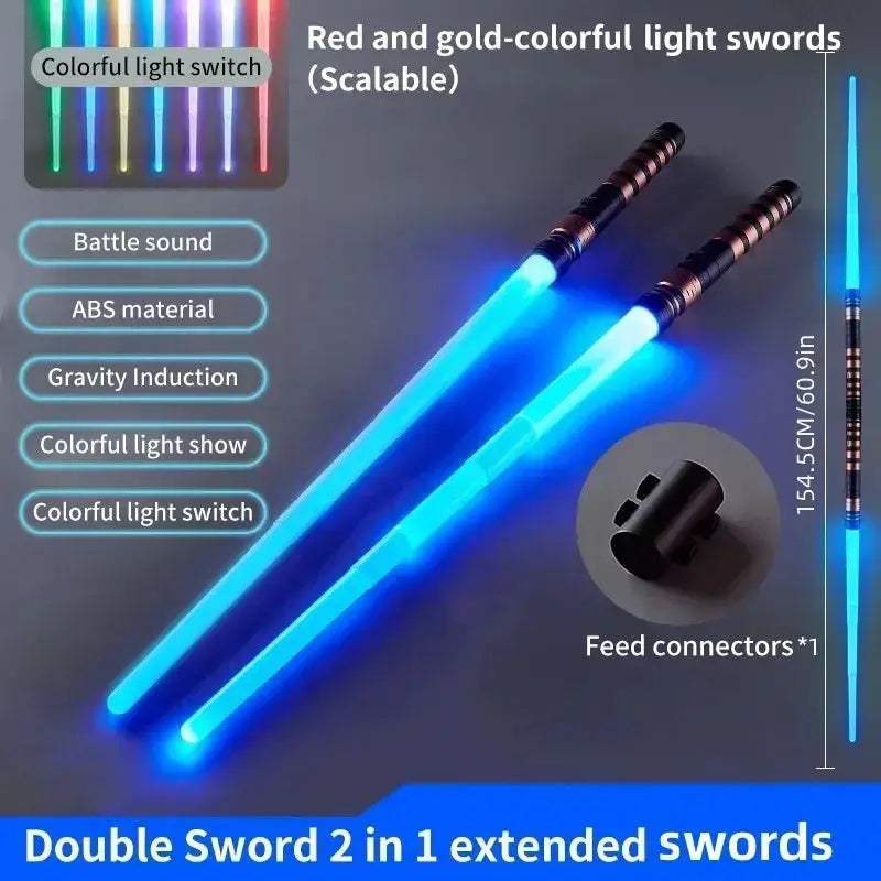 Colorful RGB Lightsaber Toy 75cm 2 In 1 Glow Sword - ToylandEU