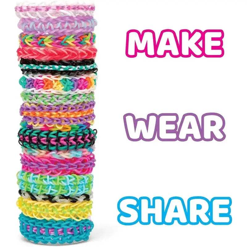 Colorful Rainbow Loom Bands Kit For Kids DIY Bracelet Making - ToylandEU