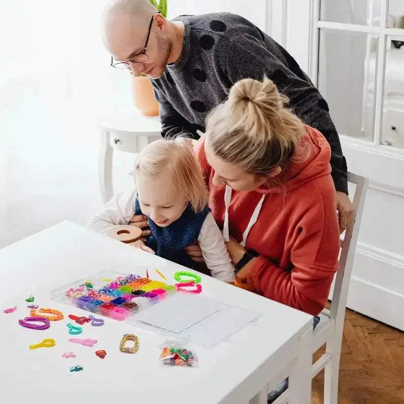 Colorful Rainbow Loom Bands Kit For Kids DIY Bracelet Making - ToylandEU