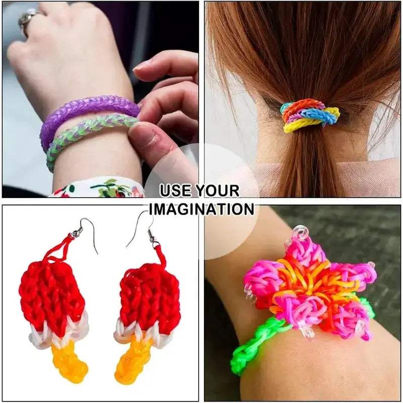 Colorful Rainbow Loom Bands Kit For Kids DIY Bracelet Making - ToylandEU