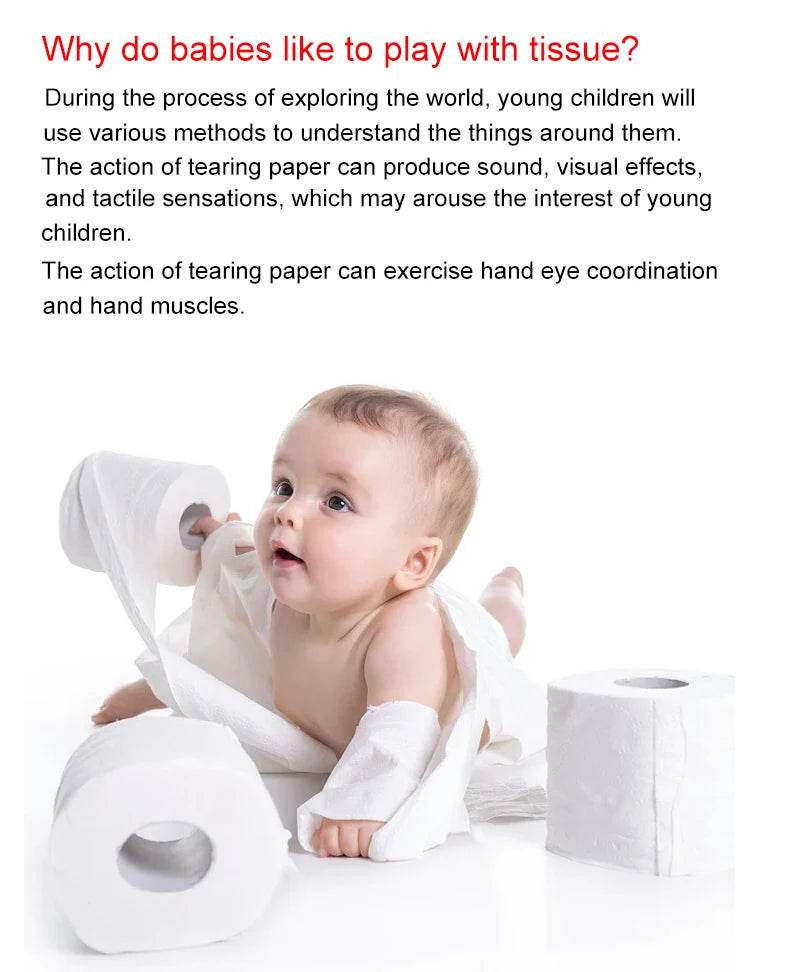 Baby Tissue Box Colorful Soft Sensory Toy For Toddler Finger Exercise Pumping Silk Scarf Gifts 0-18M Montessori Educational Toys - ToylandEU