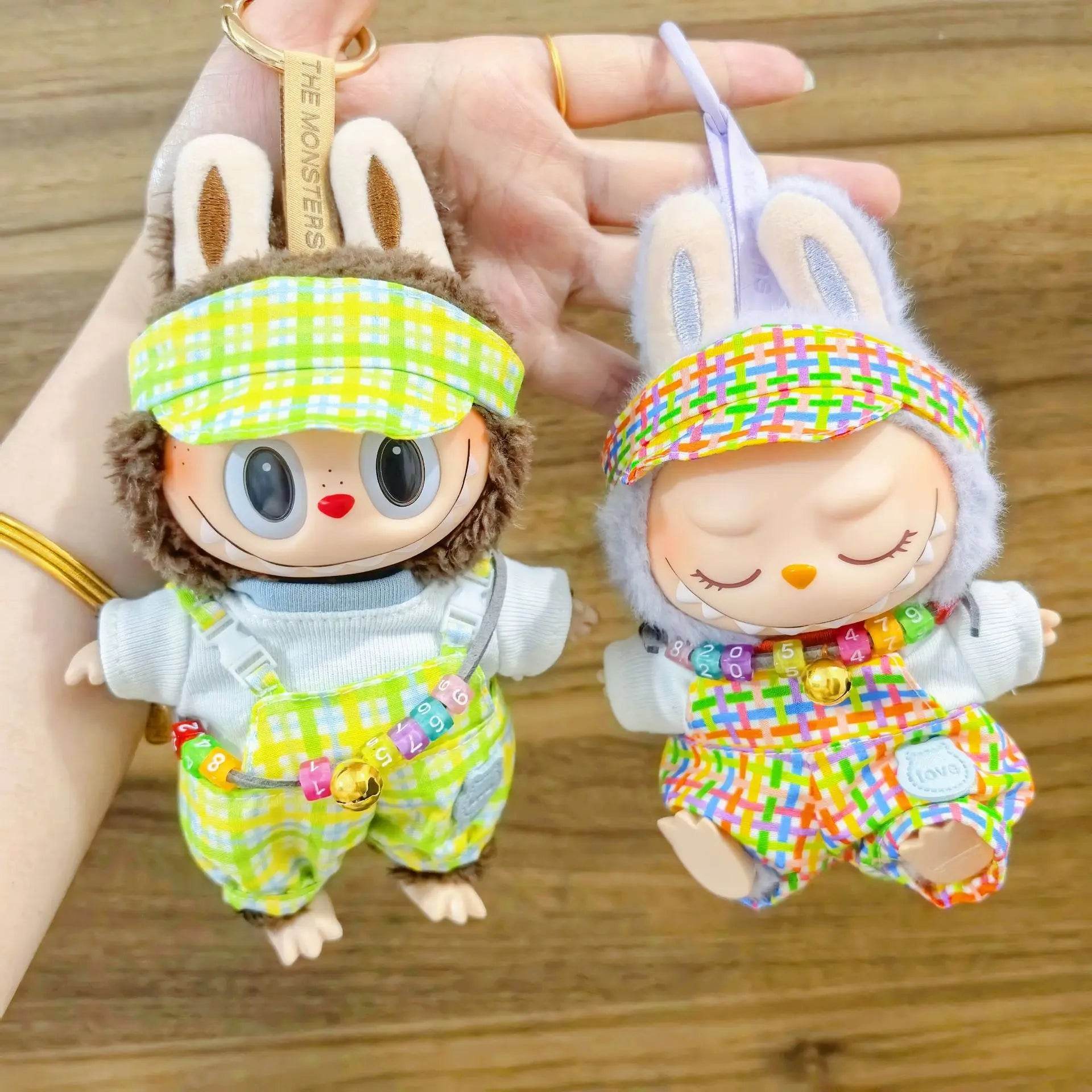 Colorful Summer Short-Sleeved Doll Clothing Suit for Labubu 15cm to 17cm Dolls Labubu - ToylandEU