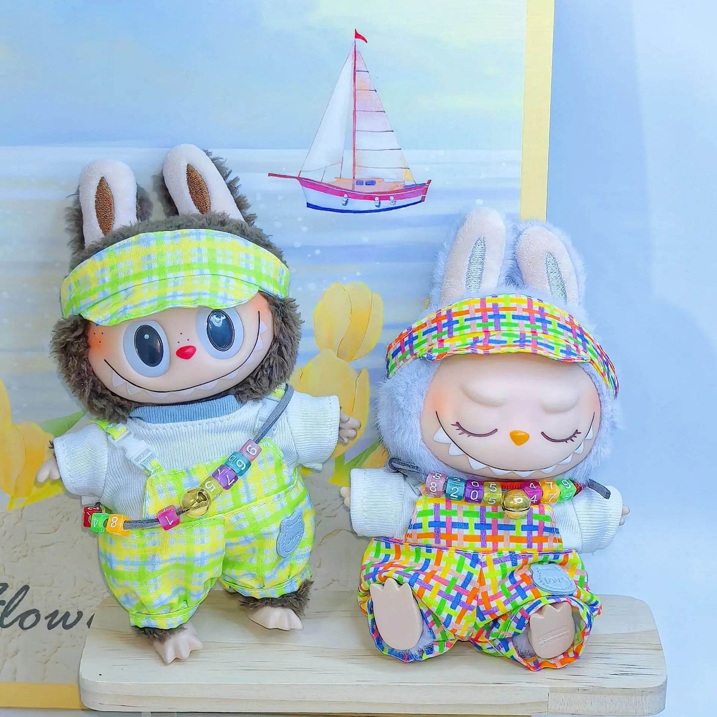 Colorful Summer Short-Sleeved Doll Clothing Suit for Labubu 15cm to 17cm Dolls Labubu - ToylandEU