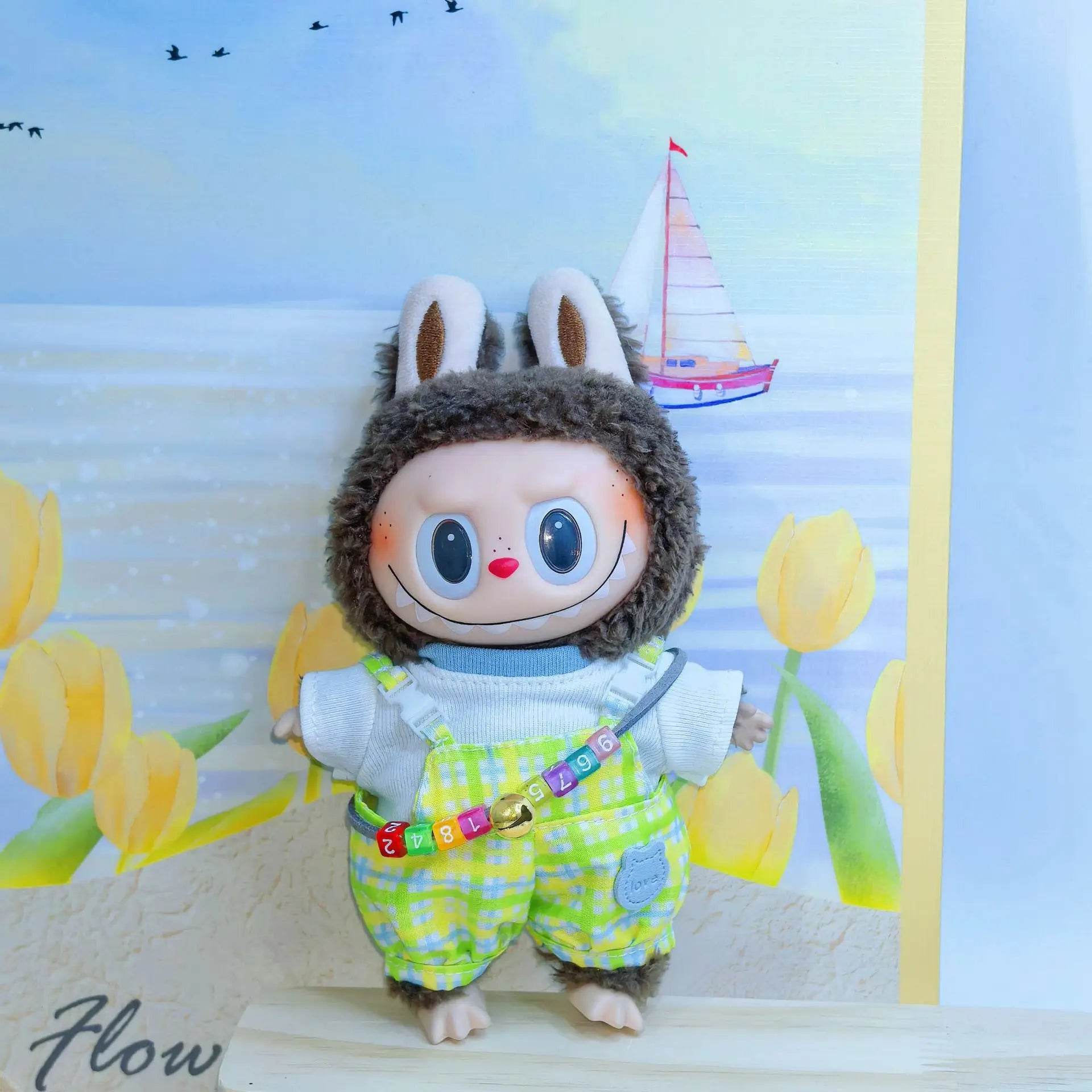 Colorful Summer Short-Sleeved Doll Clothing Suit for Labubu 15cm to 17cm Dolls Labubu - ToylandEU