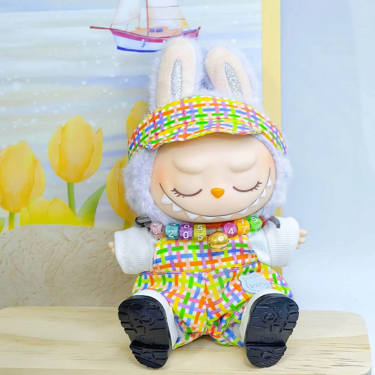 Colorful Summer Short-Sleeved Doll Clothing Suit for Labubu 15cm to 17cm Dolls Labubu - ToylandEU