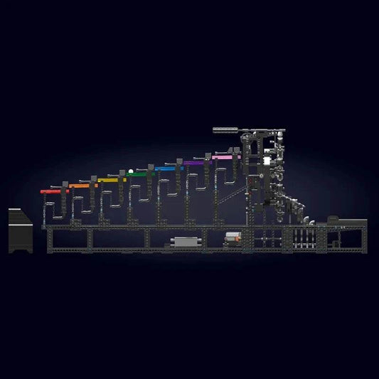 Colorful Tensegrity Marble Run Set with Motorized Ball - STEM Fun! - ToylandEU