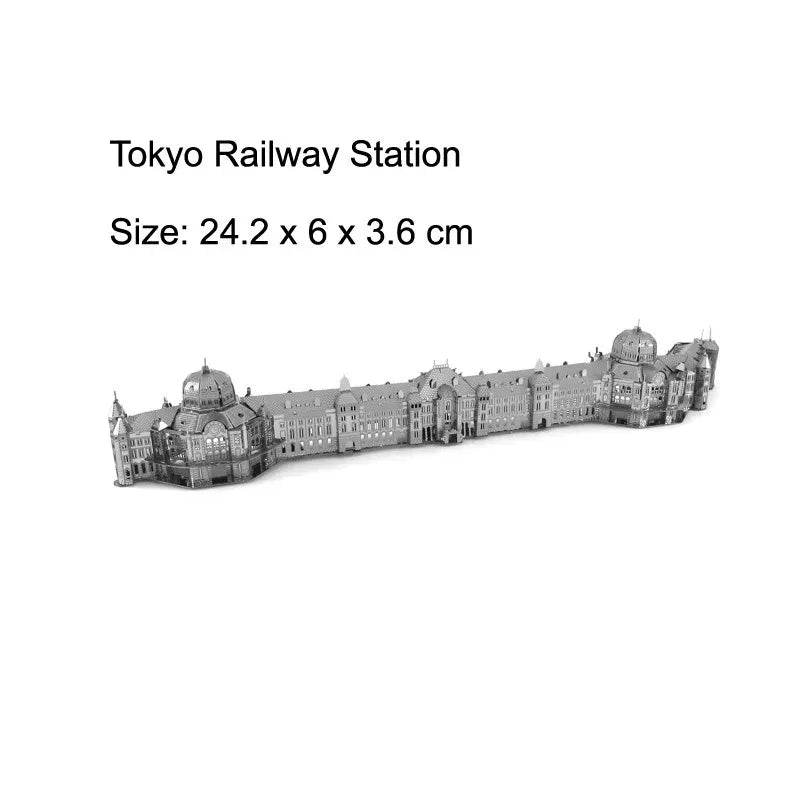 Colorful Tokyo Railway Station 3D Metal Puzzle DIY Model Toys - ToylandEU