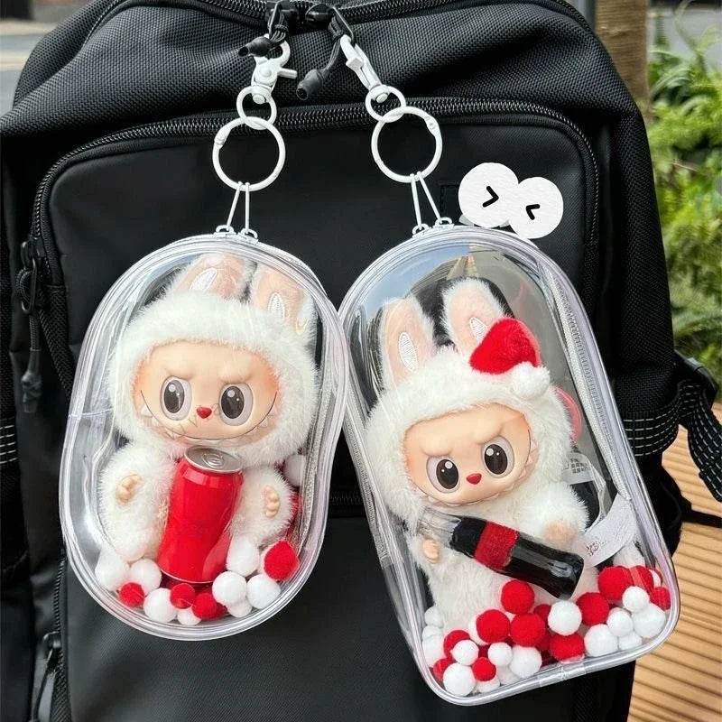 Colorful Transparent Protector Case Organizer Box for 15-17cm Labubu Dolls - ToylandEU