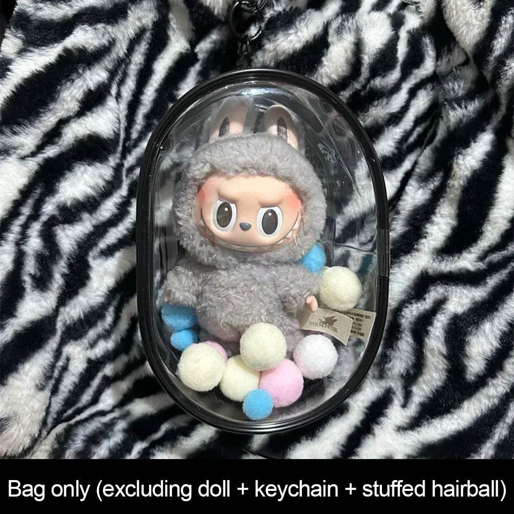 Colorful Transparent Protector Case Organizer Box for 15-17cm Labubu Dolls - ToylandEU