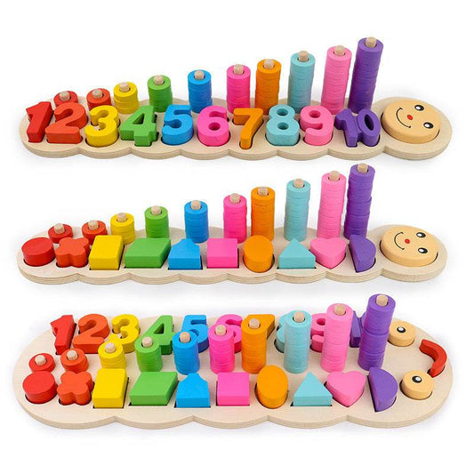 Colorful Wooden Logarithmic Board for Kids' Early Learning Fun - ToylandEU