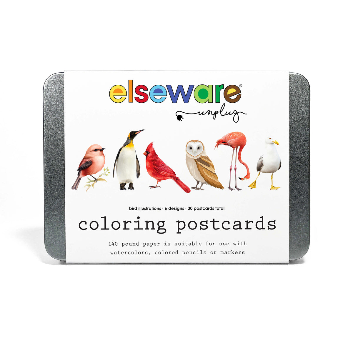 Coloring Postcards with Tin Storage | 30 Seasonal Cards | Toylandeu™