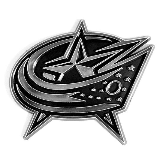 Columbus Blue Jackets Auto Emblem Silver Chrome Badge - ToylandEU