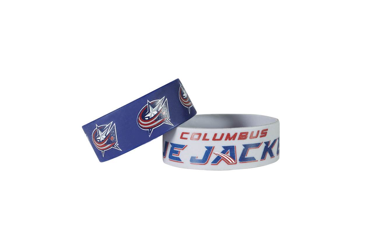 Columbus Blue Jackets Wide Bracelets 2 Pack Licensed - ToylandEU