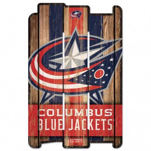 Columbus Blue Jackets Wood Fence Style Sign 11x17 USA Made - ToylandEU