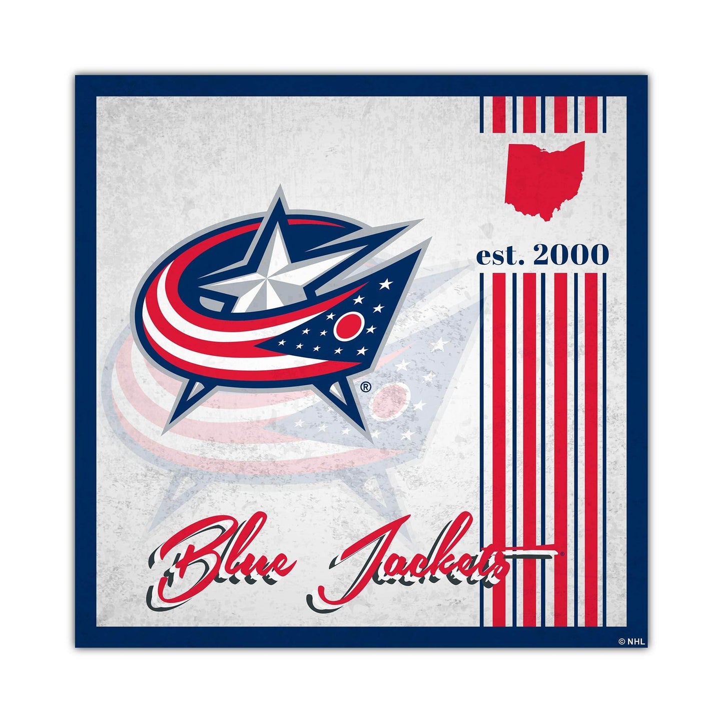 Columbus Blue Jackets Wood Sign 10x10 Album Design - ToylandEU