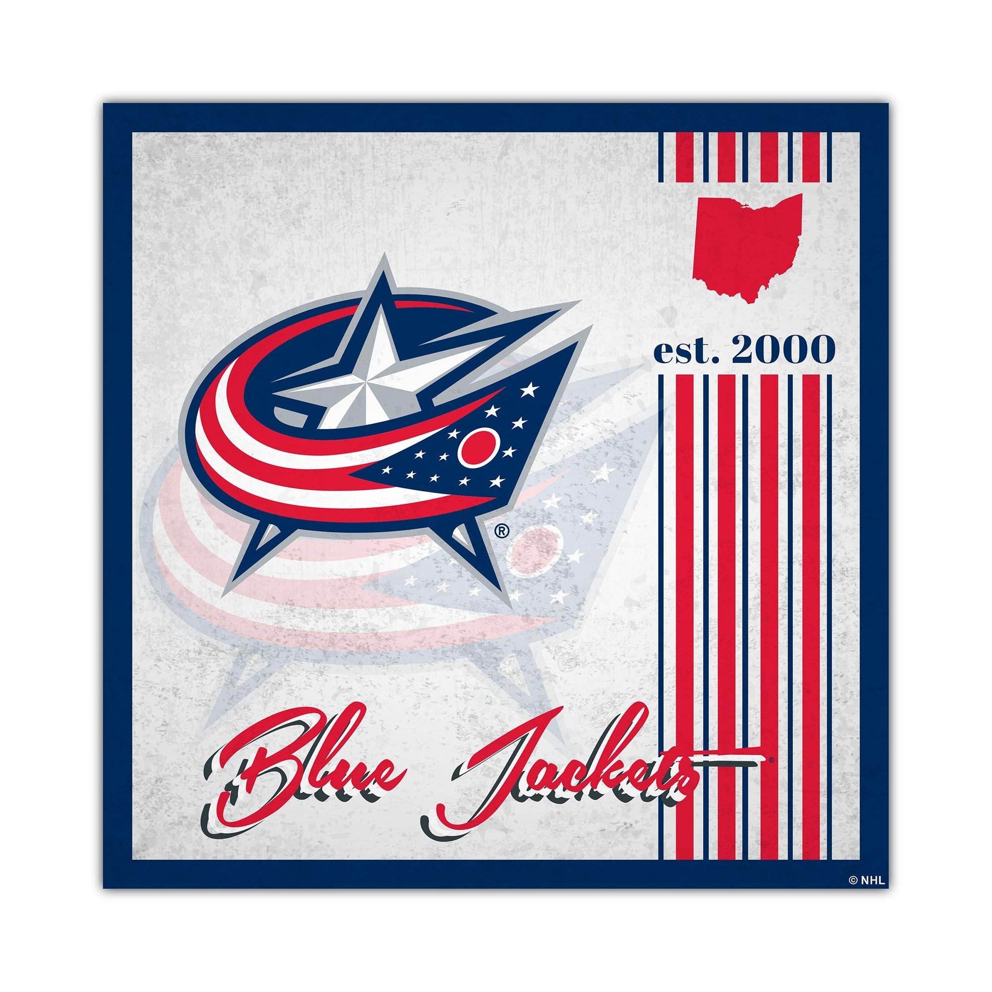 Columbus Blue Jackets Wood Sign 10x10 Album Design - ToylandEU