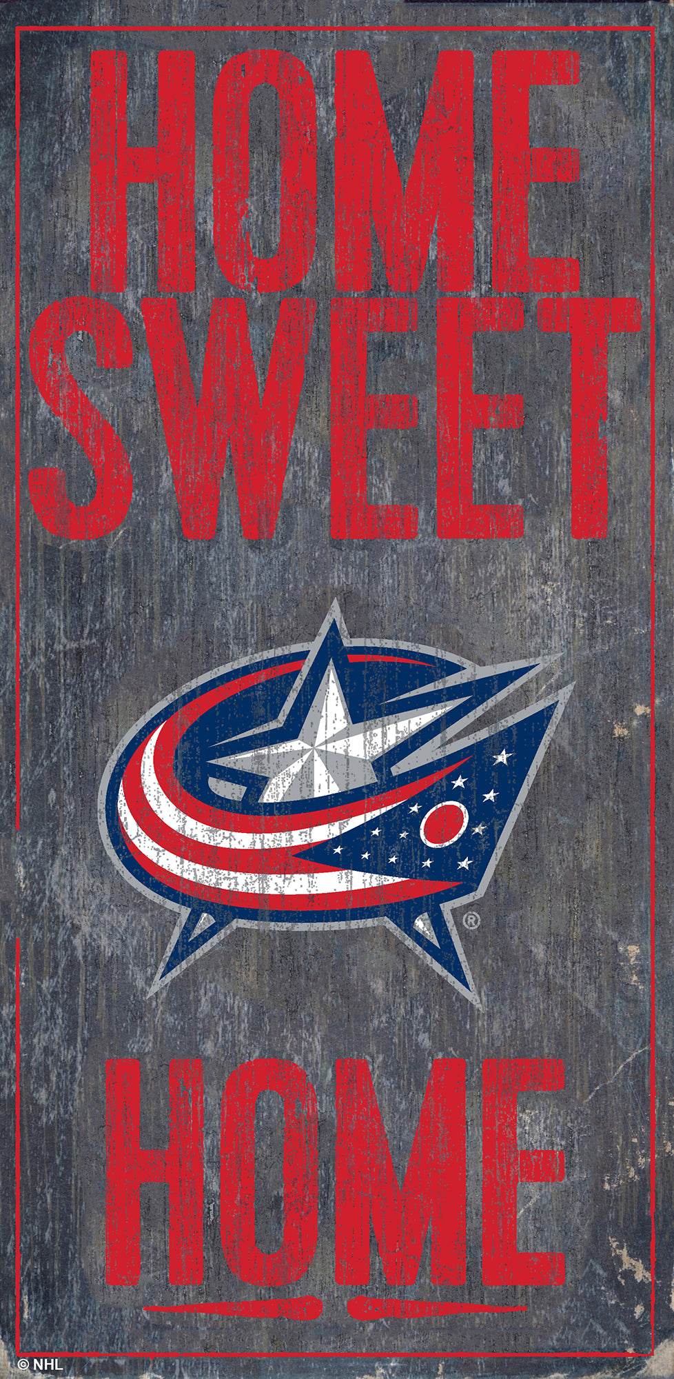 Columbus Blue Jackets Wood Sign 6x12 Home Sweet Home - ToylandEU