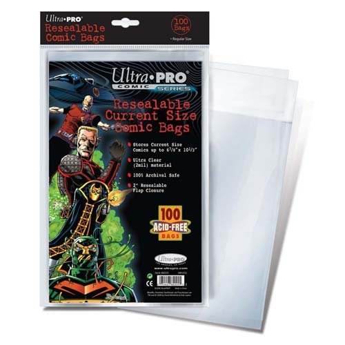 Comic Bag - Current Size - Resealable (100 per pack) - ToylandEU